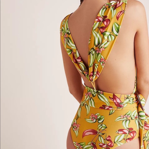 NWT PatBO Zebrina Plunge One-Piece Swimsuit Size XL Z9-14 - Picture 2 of 3